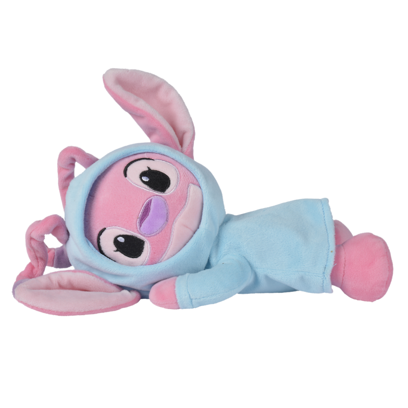  - stitch and angel - plush sleeping reversible pink 25 cm 